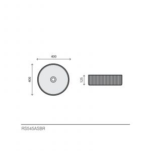 Lavabo rond en céramique - RS545ASBR — RUBICER – Image 2
