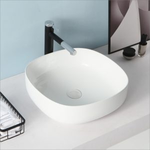 Lavabo carré en céramique - RS605 — RUBICER