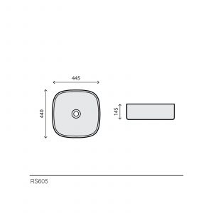 Lavabo carré en céramique - RS605 — RUBICER – Image 2