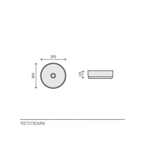 Lavabo rond blanc – RS7078DMW — RUBICER — visuel 2