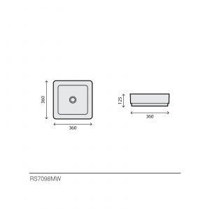 Lavabo carré blanc - RS7098MW — RUBICER – Image 2