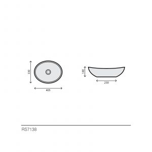 Lavabo ovale blanc - RS7138 — RUBICER – Image 2