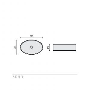 Lavabo ovale noir - RS7151B — RUBICER – Image 2