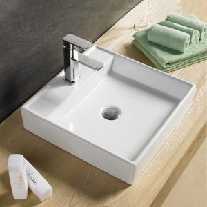 Lavabo carré blanc - RS7657 — RUBICER