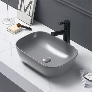 Lavabo rectangulaire en céramique - RS78105MGR — RUBICER