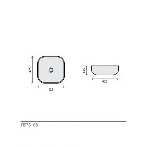 Lavabo carré blanc - RS78106 — RUBICER – Image 2