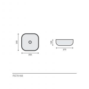Lavabo carré en céramique - RS78168 — RUBICER – Image 2
