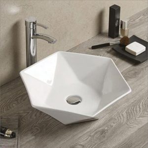 Lavabo Hexa Blanc - RS78172 — RUBICER