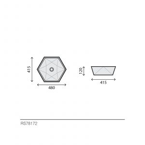 Lavabo Hexa Blanc - RS78172 — RUBICER – Image 2