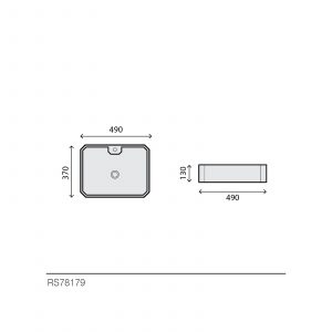 Lavabo Hexa Blanc - RS78179 — RUBICER – Image 2