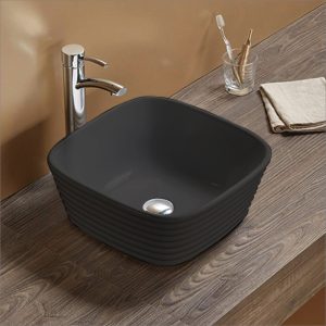 Lavabo Carré Black Lines – RS78344BLK — RUBICER