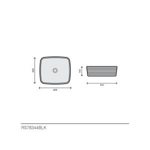 Lavabo Carré Black Lines – RS78344BLK — RUBICER — visuel 2