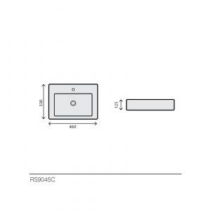 Lavabo rectangulaire blanc - RS9045C — RUBICER – Image 2
