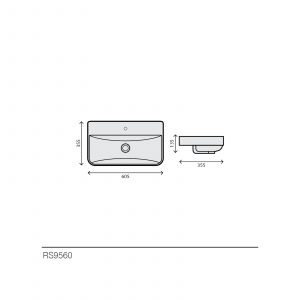 Vasque à encastrer rectangulaire blanche - RS9560 — RUBICER – Image 2