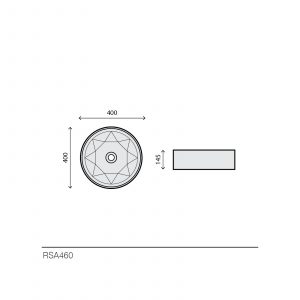 Lavabo en céramique Round Diamond - RSA460 — RUBICER – Image 2