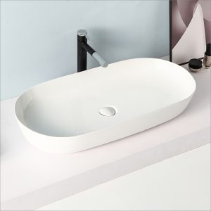 Lavabo ovale en céramique - RSA490A — RUBICER