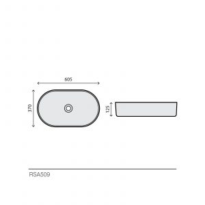 Lavabo ovale en céramique – RSA509 — RUBICER — visuel 2