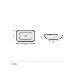 Lavabo Oval Wave Stone Powder - RSA8B — RUBICER – Image 2