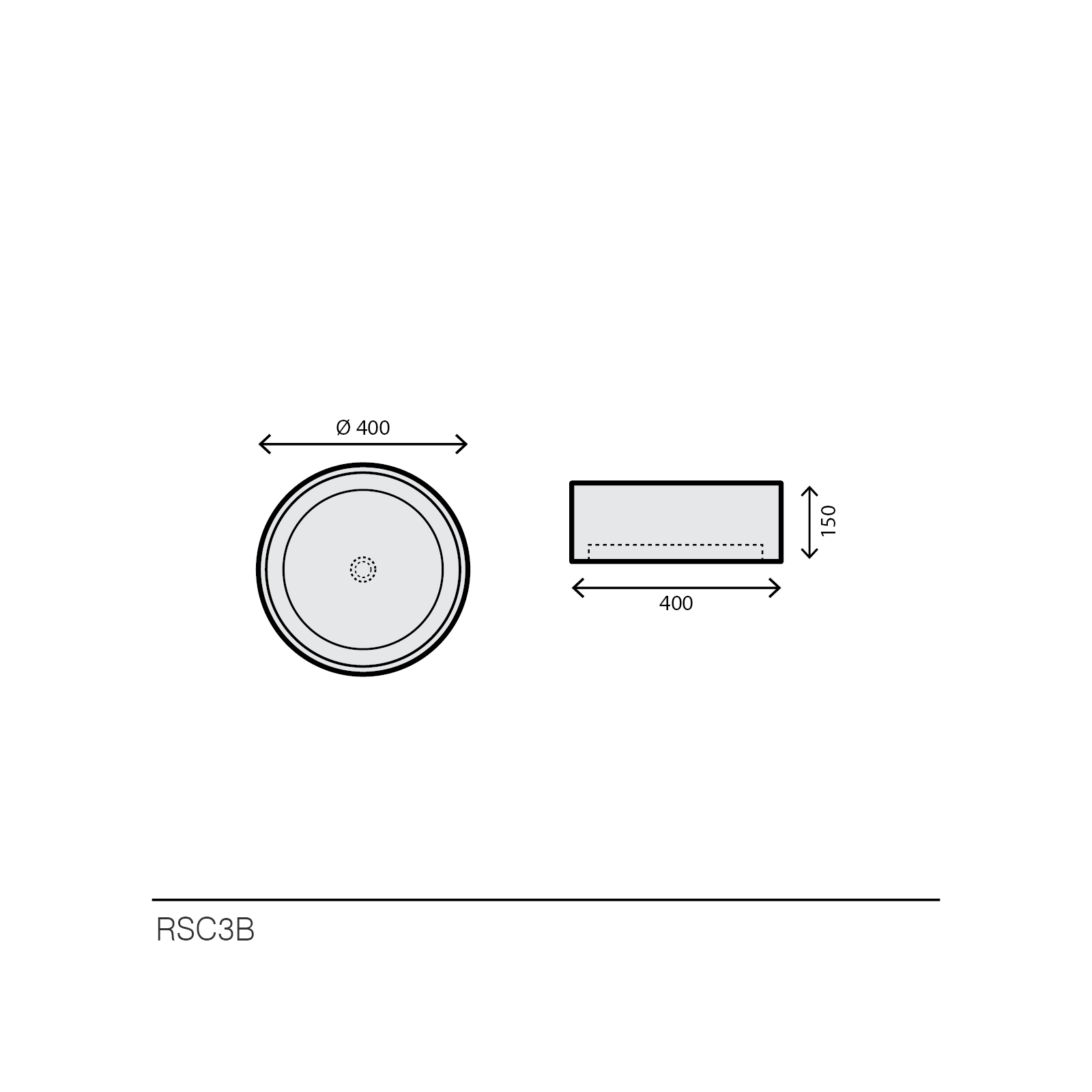 Lavabo en poudre de pierre avec couvercle de valve – RSC3B — RUBICER – Image 2