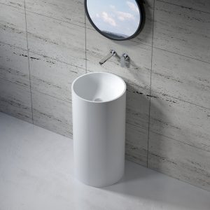 Lavabo cylindrique en poudre de pierre de piédestal - RSV28 — RUBICER