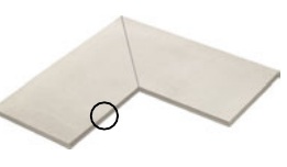 Margelle angle intérieur — Rubicer