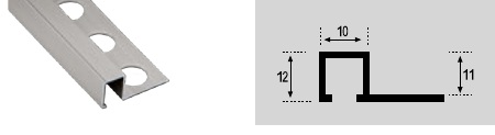 Profilé aluminium rectangulaire 10 × 12 mm — Rubicer