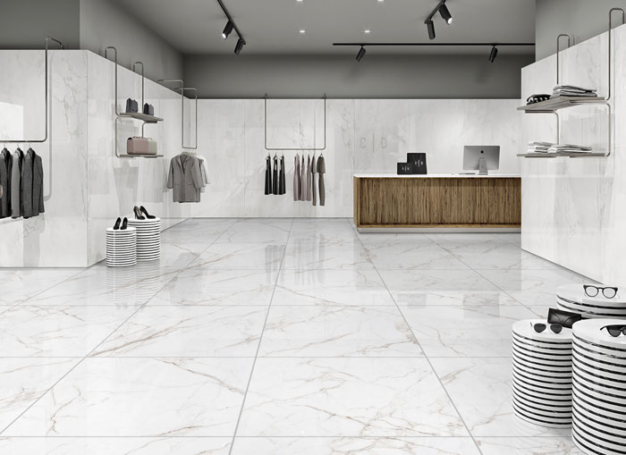 Ambiance fabricant — NewBur White — carrelage Rubicer