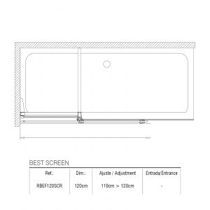 Porte de douche Access de 60cm à 1,10m — RUBICER – Image 2