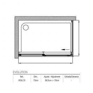 Panneau latéral fixe Evolution 70CM — RUBICER – Image 2