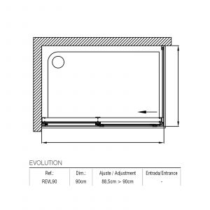 Panneau latéral fixe Evolution 90CM — RUBICER – Image 2