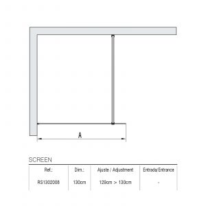 Écran de douche italien 130CM — RUBICER – Image 2