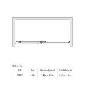 Garde de douche avant intemporel 1,50M — RUBICER – Image 2