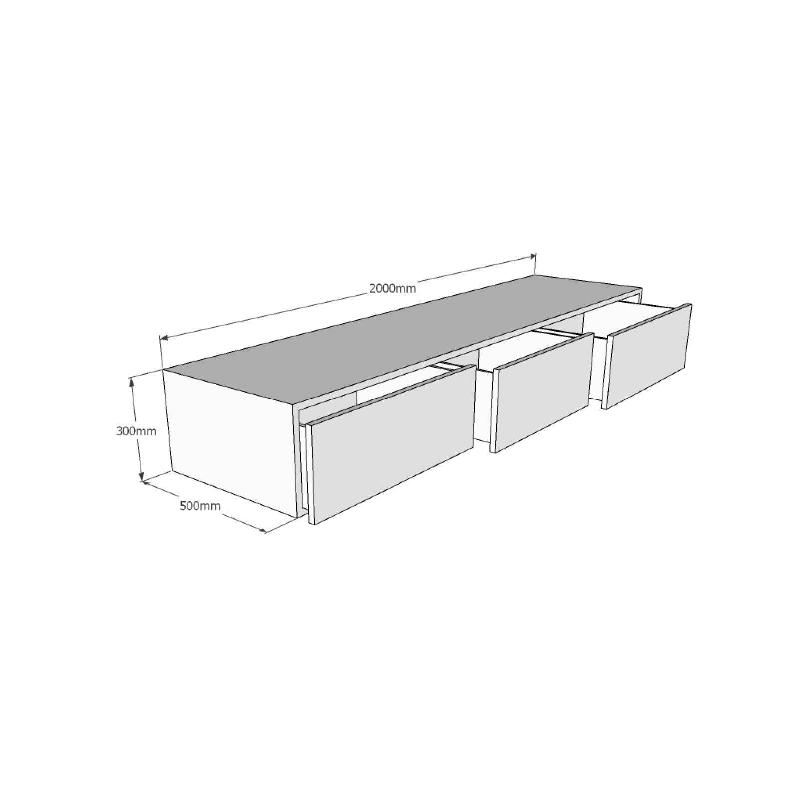 Etabli avec 3 tiroirs - 200cm — RUBICER – Image 2