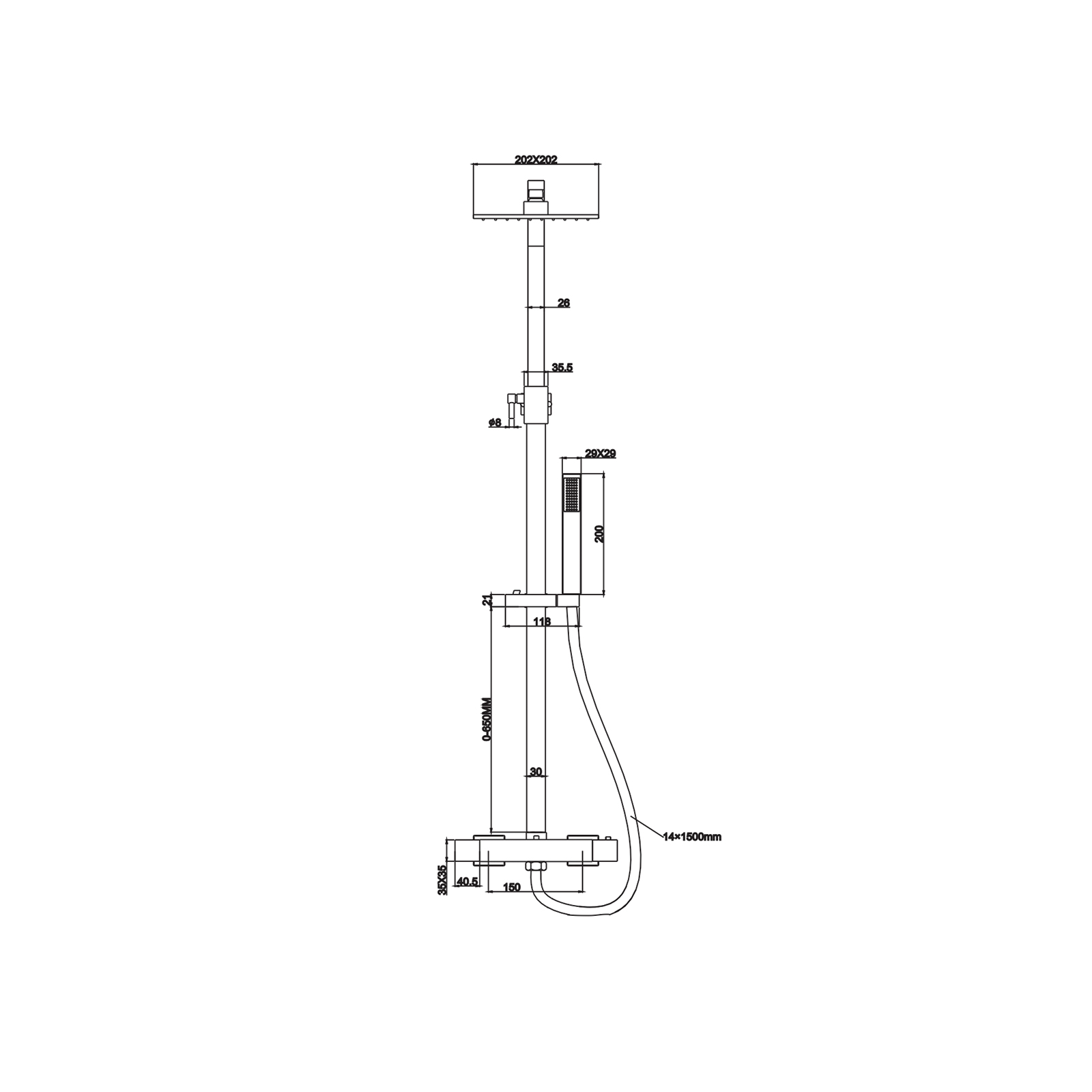 Combo douche carrée — RUBICER – Image 2