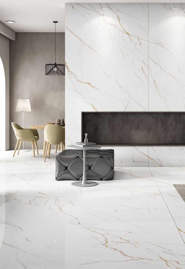Ambiance fabricant — Statuario Delicato — grande plaque Rubicer