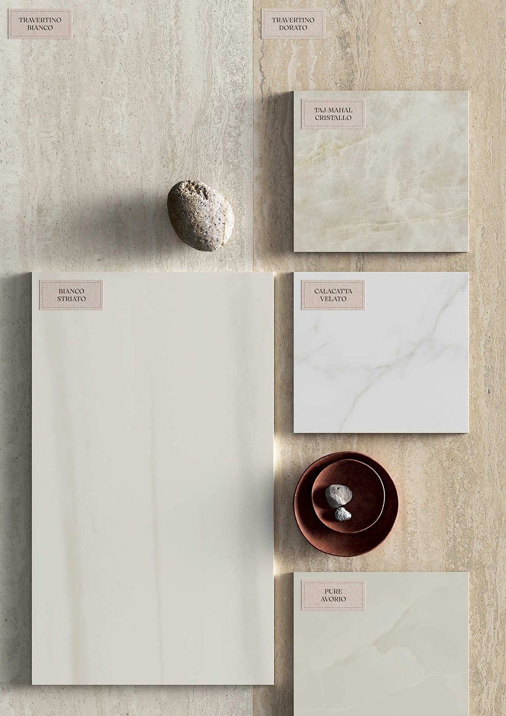 Ambiance de la collection Scultorea Delicata — dalles 20 mm