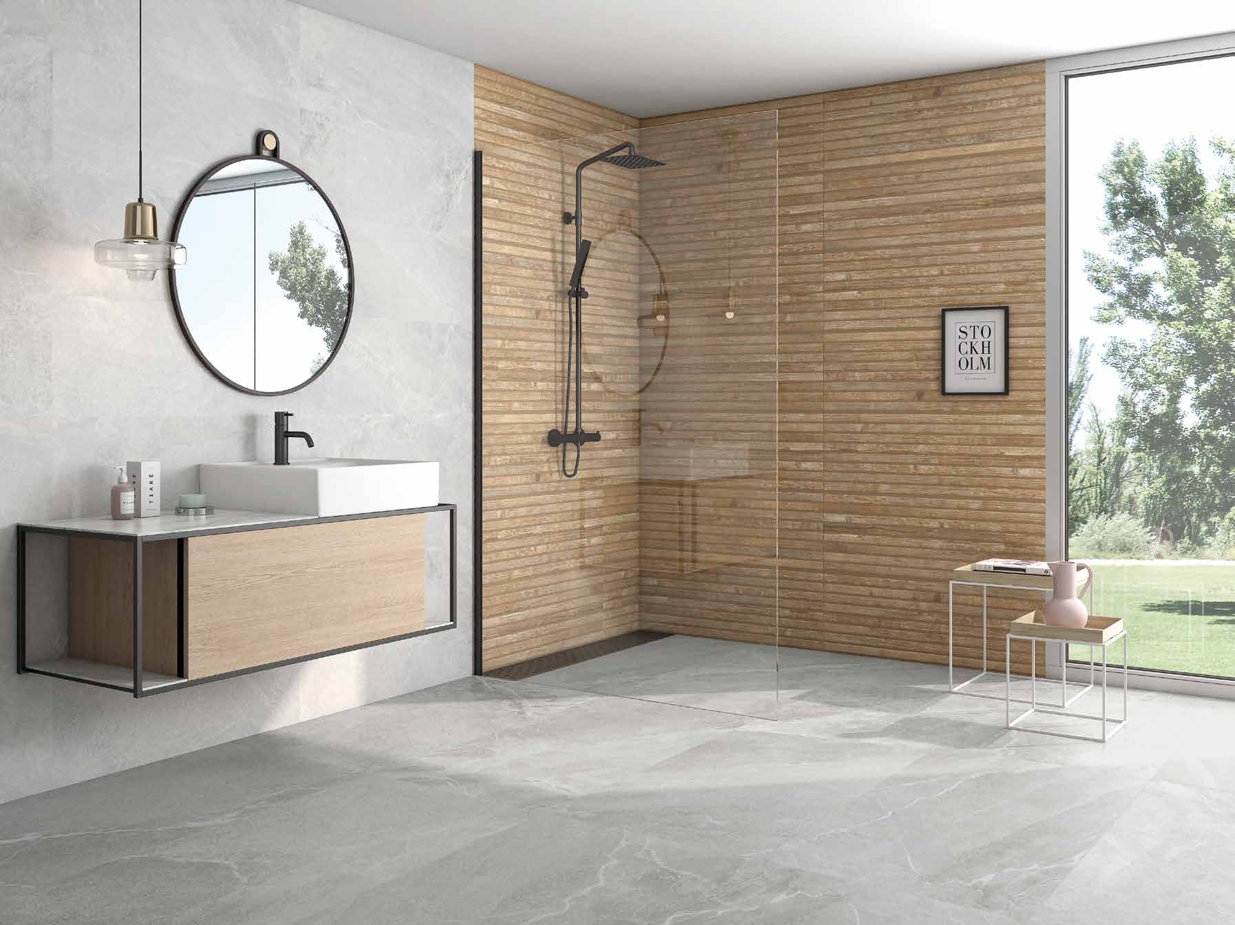 Ambiance de la collection Tapiso — carrelage mural en pâte blanche
