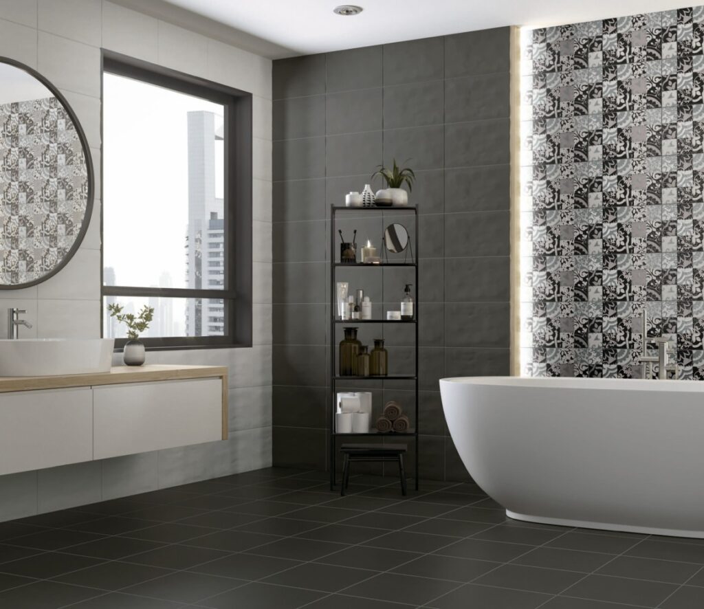 Ambiance de la collection Violette — revêtement mural Cristacer
