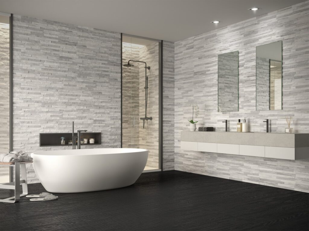 Ambiance de la collection Wood — revêtement mural Cristacer